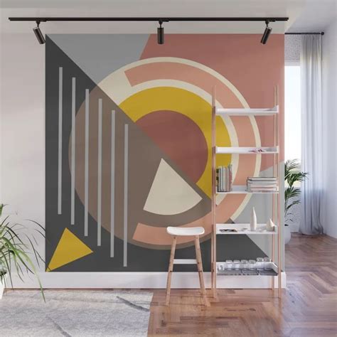 Modern geometric abstract II Wall Mural by walstraasart | Society6 ...