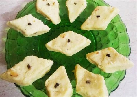 Milk Powder Burfi Recipe By Varsha Dave Cookpad