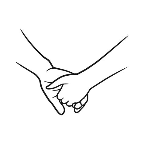 Hands Couple Line Art Illustration Vector Art At Vecteezy