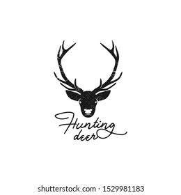 Deer Hunting Adventure Outdoor Logo Design Stock Vector Royalty Free