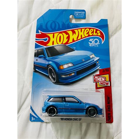 Hot Wheels Honda Civic Ef Blue Shopee Malaysia