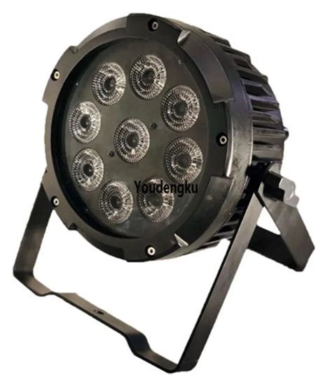 Wireless Waterproof LED Flat Par Led Lights RGBWA UV DMX 9psc 18Watt