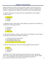 GOVT 2306 Chapter 8 Homework Pdf Chapter 8 Homework Select The Best