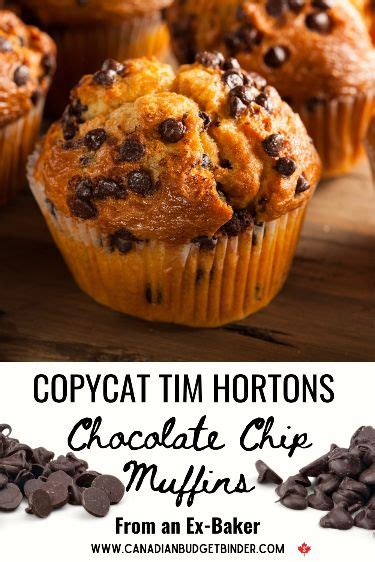 Copycat Tim Hortons Chocolate Chip Muffins Recipe Chocolate Chip