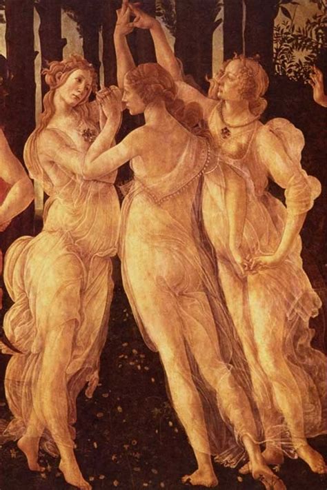 Primavera Detail Of The Graces By Sandro Botticelli