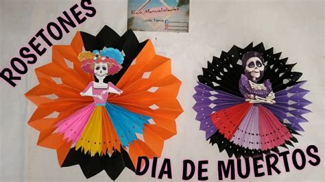 Rosetones De Papel Con Hojas De Colores Para Decorar En D A De Muertos