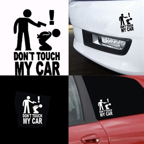 Creative Funny Dont Touch My Car Vehicle Reflective Decals Sticker