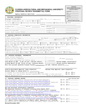 Fillable Online Request For External Funding Proposal Routing Form