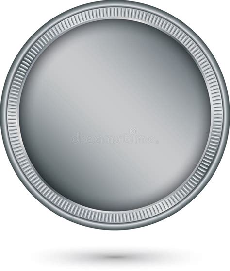 Metallic Silver Coin Stock Illustrations 3398 Metallic Silver Coin