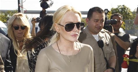 Lindsay Lohan At The Airport Courthouse In Los Angeles