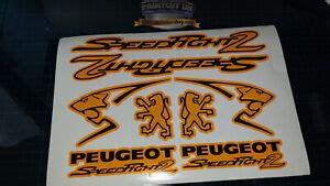 Peugeot Speedfight Sticker Decal Set Orange Black