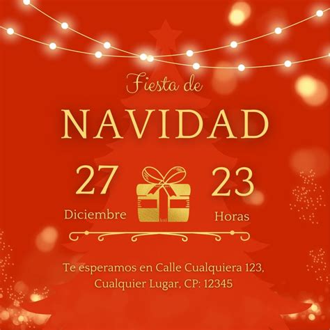 Plantillas De Invitaciones De Navidad Editables Canva