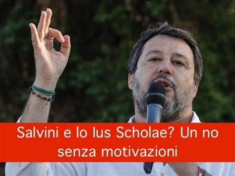 Cosa C Entrano Le Bollette Con Lo Ius Scholae Salvini Dice No Ma Non