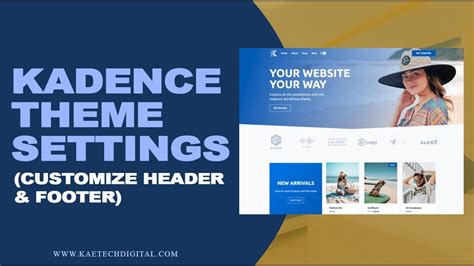 Kadence Theme Customizer Settings Customize Header And Footer Youtube