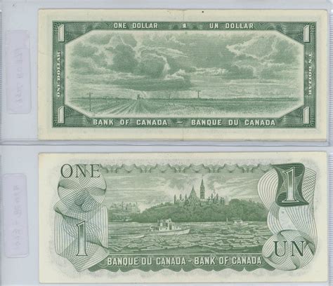 1954 & 1973 CANADIAN ONE DOLLAR BILLS