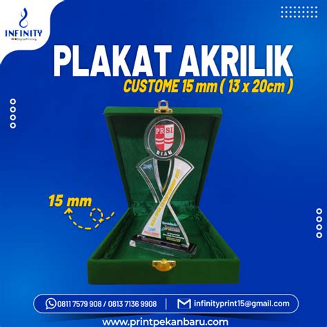 Plakat Akrilik Custom 15 Mm 13 X 20 Cm Infinity Digital Printing