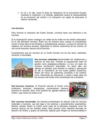 Función operativa y adm de un centro educativo PDF