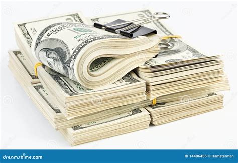 Many Bundle Of US 100 Dollars Bank Notes Royalty Free Stock Photo