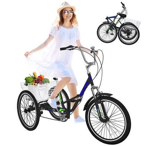 Slsy Adult Folding Tricycle For Adults 7 Speed India Ubuy