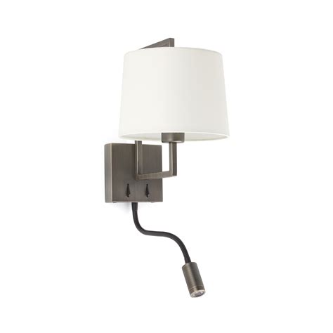 Juvi Iluminación Aplique con lector Frame oro viejo blanco Faro