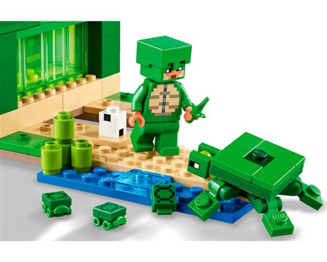 Lego Set 21254 1 The Turtle Beach House 2024 Minecraft Rebrickable Build With Lego