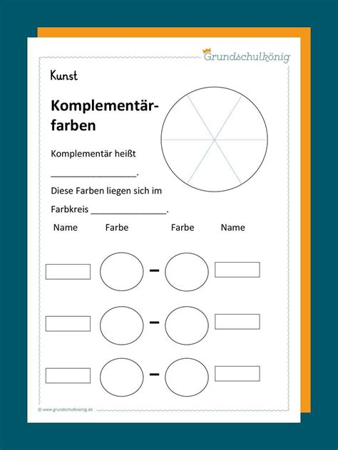 Komplement Rfarben Komplement Rfarben Farben Lehre Kunstunterricht