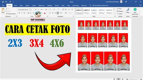 CARA MENCETAK FOTO UKURAN 2X3 3X4 4X6 DI MICROSOFT WORD YouTube