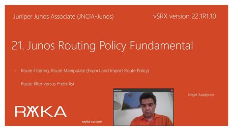 21 Junos Routing Policy Fundamental YouTube