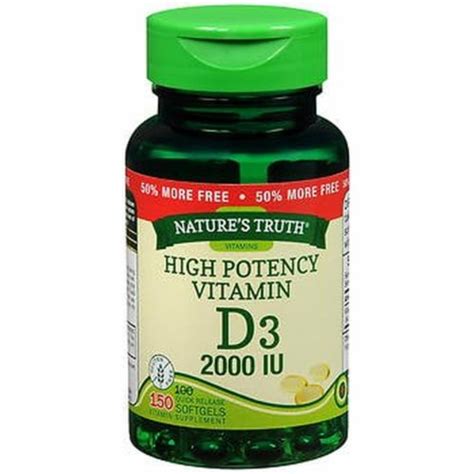 Nature S Truth High Potency Vitamin D Iu Pack Of Pack Kroger