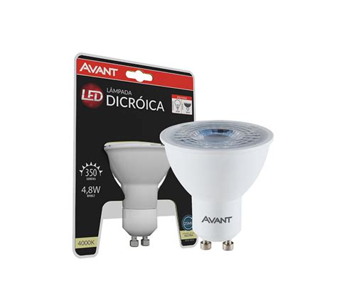 Lâmpada LED Dicróica 4 8W GU10 MR16 4000K Branco Neutro Shop do Led