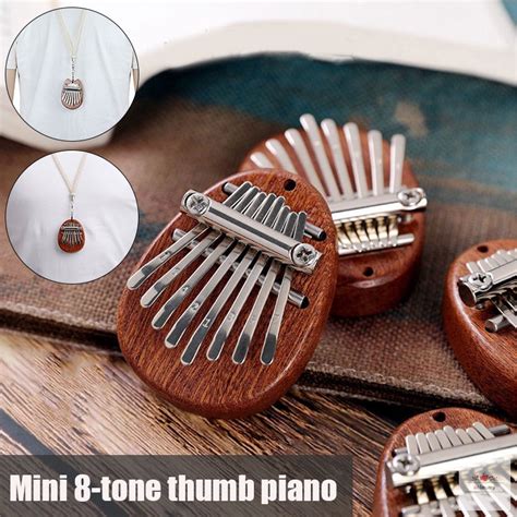 Mini Piano De Madeira Kalimba 8 Tons Gecko Chaves Instrumento Musical