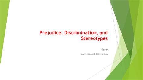 Solution Prejudice Discrimination And Stereotypes Studypool