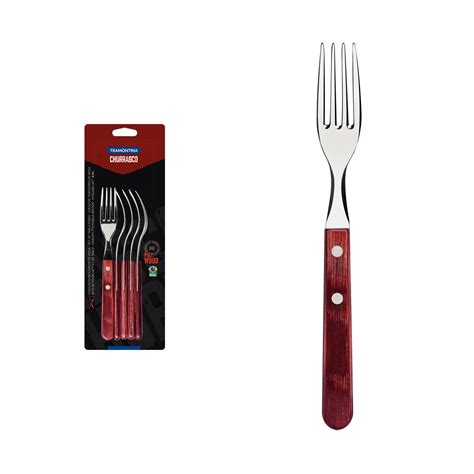 Tramontina 4 Piece Jumbo Steak Kinife Set Stainless Steel And Treated