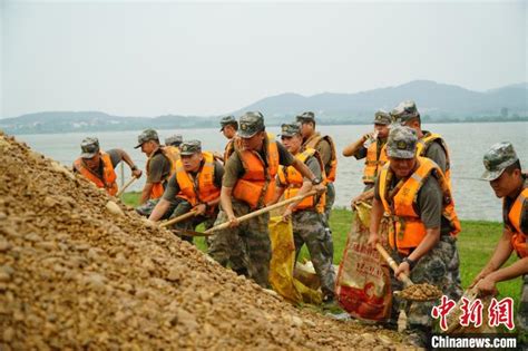 江西都昌洪水围城 百名官兵驰援急堵150米渗漏带图手机新浪网