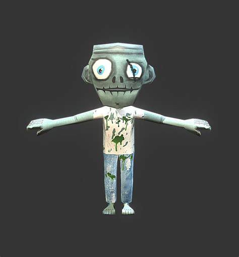 3d Zombie Cartoon Model Turbosquid 1297606