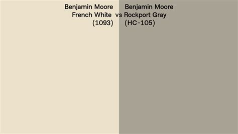 Benjamin Moore French White Vs Rockport Gray Side By Side Comparison