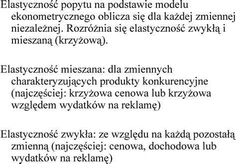 Analiza Popytu Ekonometria Metody I Analiza Problem W Ekonomicznych