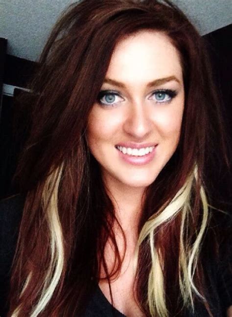 Dark Red Hair With Blonde Peekaboos