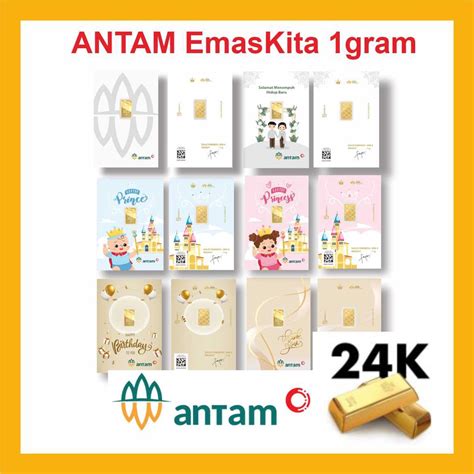 Jual LM Emas Logam Mulia 1 Gram EMAS KITA ANTAM X HARTADINATA Micro