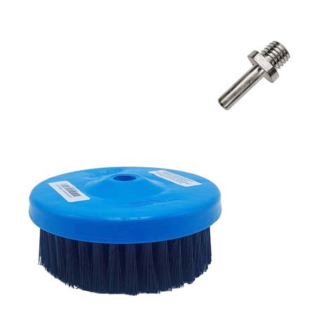 Escova Rotativa Macia Azul 120mm Rosca M14mm Copetec Adaptador M14