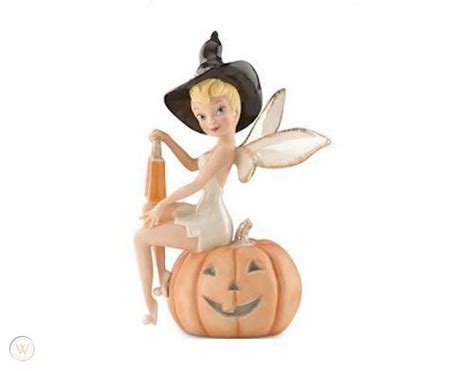 Lenox Disney Tinks Halloween Treats Tinkerbell On Pumpkin New 2015