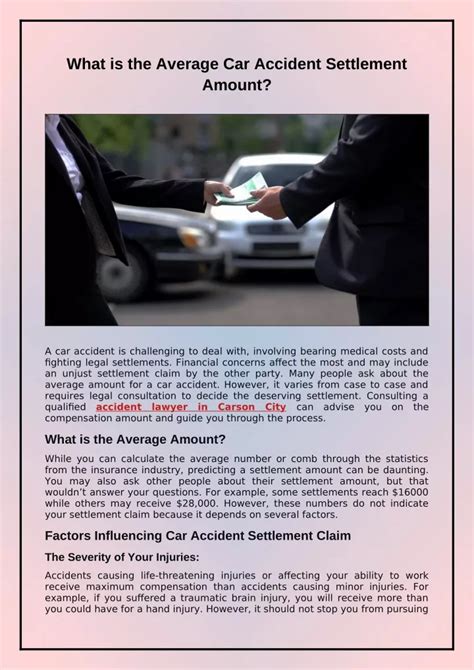 Ppt What Is The Average Car Accident Settlement Amount Powerpoint