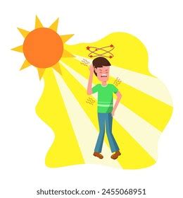Heat Stroke Disease Hot Temperature Summer Stock Vector Royalty Free Shutterstock