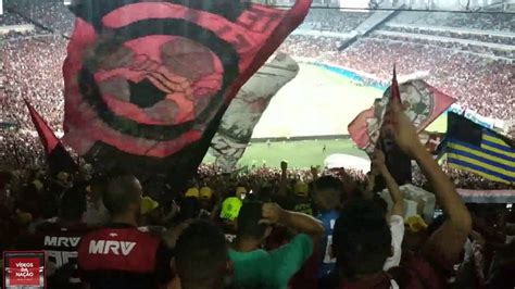 Torcida Do Flamengo Cantando O Hino No Maracanã Flamengo 1x0 Santos