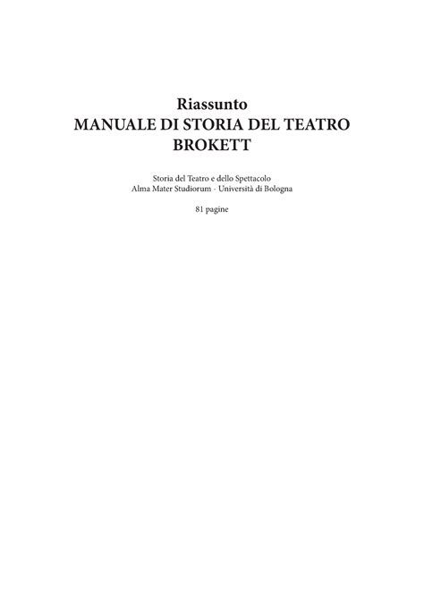 Riassunto Storia Del Teatro Dal Dramma Scaro Dell Antico Egitto Al