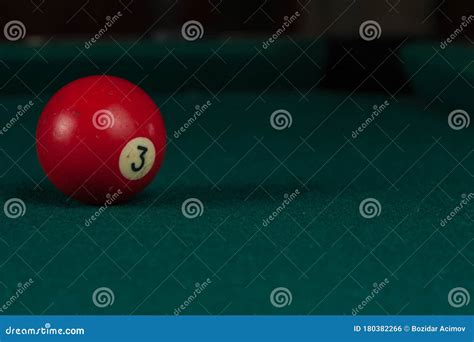 Billiards Balls And Cue On Billiards Table Billiard Sport Concept