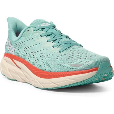 Hoka Clifton 8 Road Running Shoes Aquarelle Eggshell Blue Women