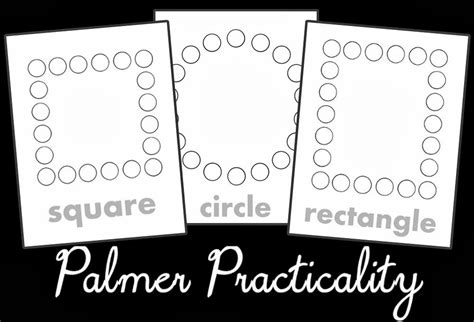 Palmer Practicality: Do a Dot Printables- Shapes