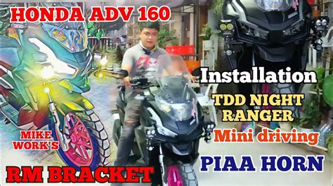 HONDA ADV 160 INSTALLATION TDD NIGHT RANGER MINI DRIVING LIGHT PIAA