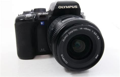 Olympus E500 Kit Dslr With 14 45mm Lens Equiv 28 90mm 8mp Amazon